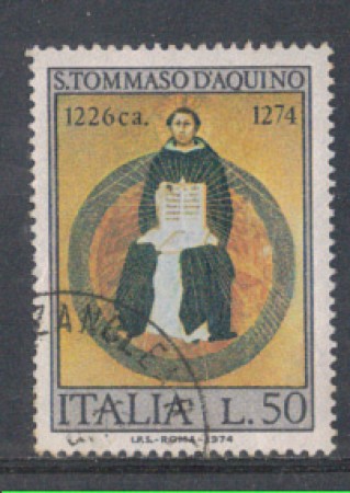 1974 - LOTTO/6612U - REPUBBLICA - S.TOMMASO D'AQUINO USATO