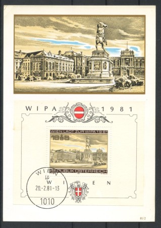 1981 - AUSTRIA - LOTTO/39673 - WIPA 1981 - CARTOLINA MAXIMUM
