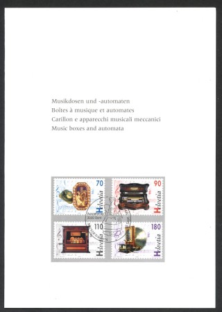 1996 - SVIZZERA - LOTTO/43494FU - BICENTENARIO CARILLON 4v . USATI - FOLDER