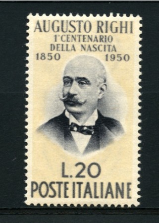 1950 - LOTTO/12793 - REPUBBLICA - 20 LIRE AUGUSTO RIGHI - NUOVO