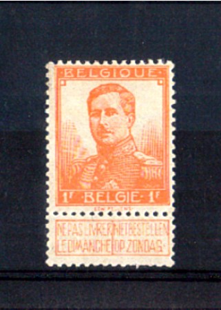 1912 - LOTTO/10834 - BELGIO - 1 Fr. ARANCIO - LING.