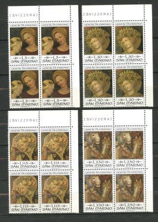 1973 - LOTTO/7948Q - SAN MARINO - NATALE NUOVI QUARTINE