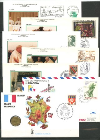 1986 - LOTTO/38643 - VISITA DI PAPA G.PAOLO II° IN FRANCIA - 8 BUSTE