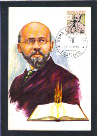 1973 - LOTTO/10882 - REPUBBLICA - GAETANO SALVEMINI - CARTOLINA MAXIMUM