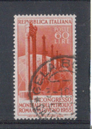 1955 - LOTTO/6283U - REPUBBLICA - 60 L. CONGRESSO PETROLIO USATO