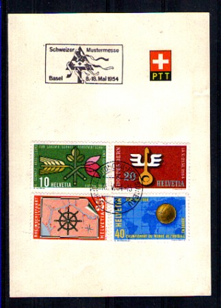 1954 - LOTTO/547CPUF - SVIZZERA - PROPAGANDA 4v. - FOLDER
