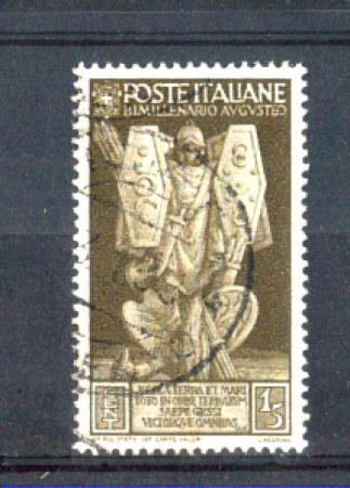 1937 - LOTTO/REG417U - REGNO - 15c. BIMILLENARIO AUGUSTO - USATO
