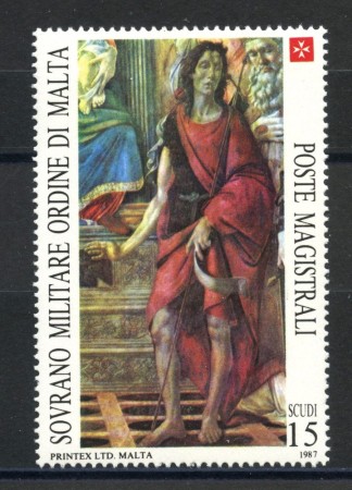 1987 - SOVRANO MILITARE DI MALTA - LOTTO/39280 - S.GIOVANNI BATTISTA - NUOVO