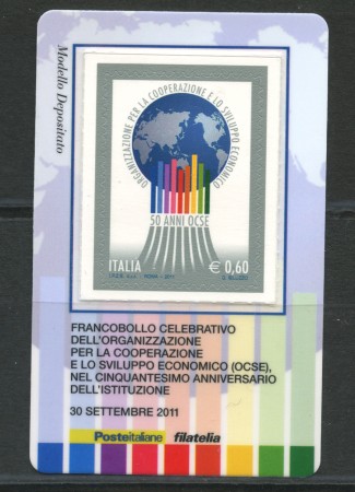 2011 - LOTTO/22771 - REPUBBLICA - OCSE - TESSERA FILATELICA