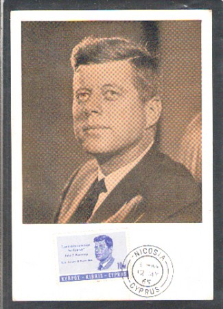 1965 - LOTTO/CPR239MAX - CIPRO - 10m. J.F.KENNEDY - CARTOLINA MAXIMUM