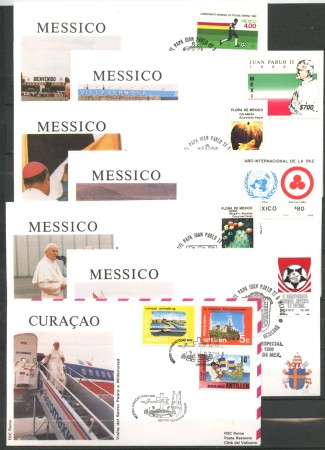 1990 - LOTTO/38645 - VIAGGIO DI PAPA G.PAOLO II° IN MESSICO - 14 BUSTE
