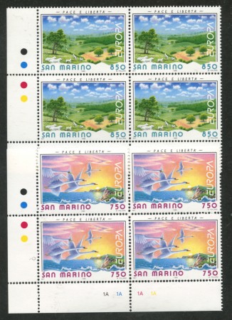1995 - LOTTO/8152Q -  SAN MARINO - EUROPA 2v. - QUARTINA NUOVI