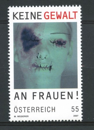 2007 - AUSTRIA - NO VIOLENZA SULLE DONNE - NUOVO - LOTTO/33393