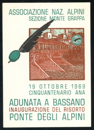 1969 - ITALIA - BASSANO DEL GRAPPA (VI) - RICOSTRUZIONE PONTE ALPINI - LOTTO/31207