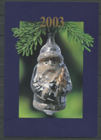 2003 - LOTTO/24339 - SVIZZERA - 90c. NATALE - QUARTINA SU FOLDER AUGURALE POSTE