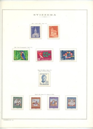 1966/1974 - SVIZZERA - LOTTO/47936 - COLLEZIONE  COMPLETA DI 200 FRANCOBOLLI  + 2 FOGLIETTI NUOVI