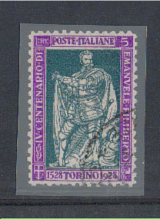 1928 - LOTTO/REG229UA - REGNO - 5 LIRE E. FILIBERTO - USATO