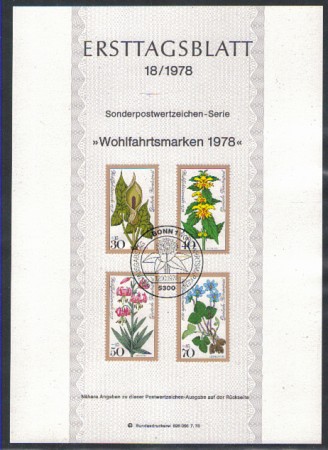 1978 - LOTTO/5270Z - GERMANIA FEDERALE - FIORI - E.T.B