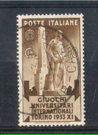 1933 - LOTTO/REG341U - REGNO - 10c. GIUOCHI UNIVERSITARI - USATO