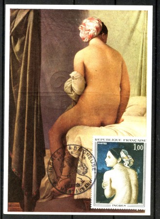 1967 - FRANCIA - LOTTO/38127A - DIPINTO LA BAGNANTE - CARTOLINA
