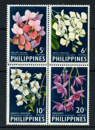 1962 - PHILIPPINE - FIORI DIVERSI 4v. - NUOVI - LOTTO/27848