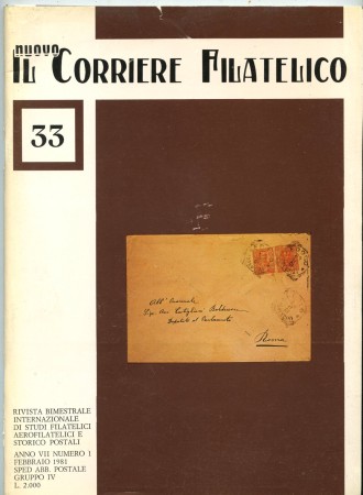 1981 - LOTTO/47610 - IL CORRIERE FILATELICO - RIVISTA DI STUDI FILATELICI N° 1 (33)