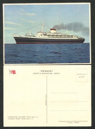 LOTTO/16915 - 1955 - ITALIA SOC. NAVIGAZIONE - NAVE C. COLOMBO