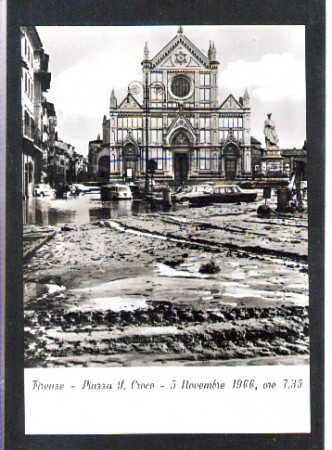 FIRENZE - 1966 - LBF/1125 - PIAZZA S. CROCE  DOPO L'ALLUVIONE - VIAGGIAT