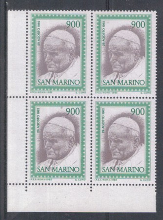 1982 - LOTTO/8028Q - SAN MARINO - VISITA PAPA - QUARTINA