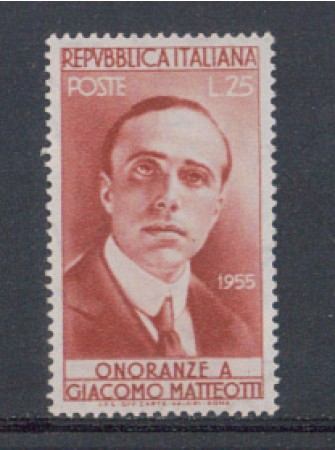 1955 - LOTTO/6291 - REPUBBLICA - 25 L. GIACOMO MATTEOTTI