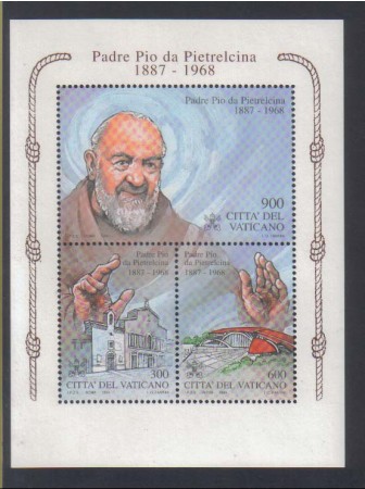 1999 - LOTTO/5731 - VATICANO -  PADRE PIO FOGLIETTO