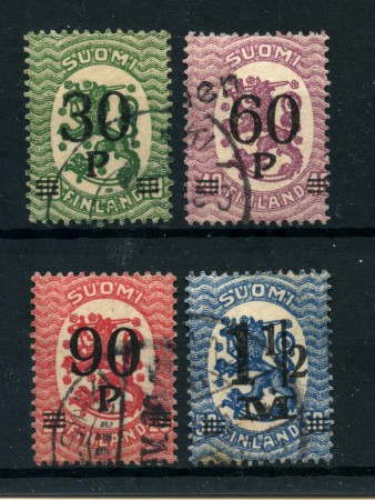1921 - LOTTO/24152 - FINLANDIA - LEONE SOPRASTAMPATO 4V. - USATI