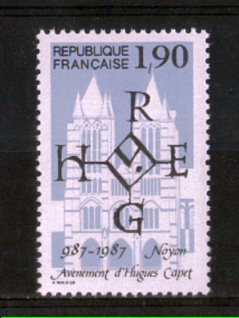 1987 - LOTTO/FRA2476N - FRANCIA - MILLENARIO DI UGO CAPETO - NUOVO