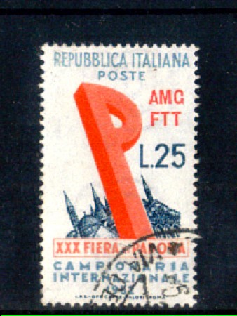 1952 - LOTTO/11051 - TRIESTE A - FIERA DI PADOVA - USATO