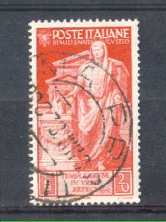 1937 - LOTTO/REG418U - REGNO - 20c. BIMILLENARIO AUGUSTO - USATO