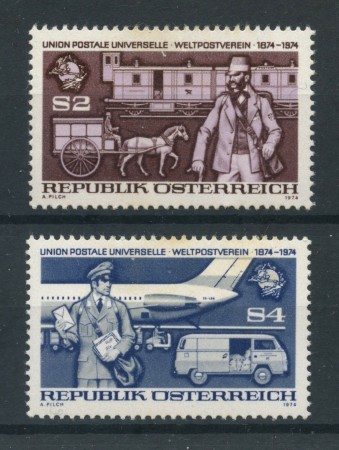 1974 - AUSTRIA - CENTENARIO U.P.U. 2v. - NUOVI - LOTTO/28022