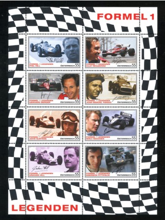 2007 - AUSTRIA - LOTTO/42122 - PILOTI DI FORMULA 1 - MINIFOGLIO NUOVO