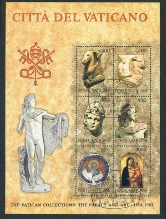 1983 - LOTTO/17547 - VATICANO - ARTE USA FOGLIETTO II° - USATO