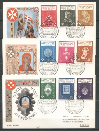 1966 - LOTTO/21466 - SMOM - POSTA ORDINARIA 9v. BUSTA FDC