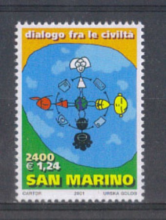 2001 - LOTTO/8241 - SAN MARINO -  DIALOGO TRA CIVILTA'