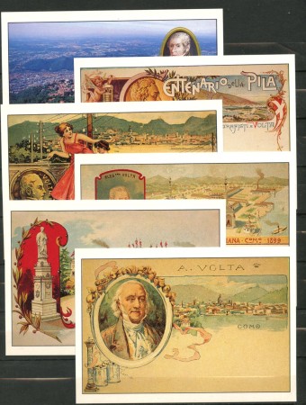 1999 - REPUBBLICA - LOTTO/42822 - BICENTENARIO INVENZIONE DELLA PILA  10 CARTOLINE NUOVE