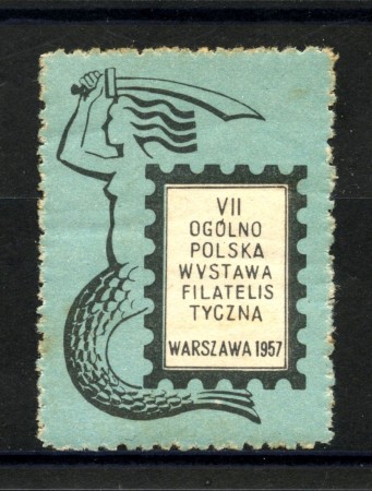 1957 - POLONIA - MOSTRA FILATELICA DI VARSAVIA - CHIUDILETTERA - LOTTO/3419