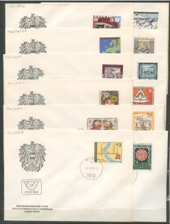 1978 - AUSTRIA - LOTTO/39666 - 25 BUSTE PRIMO GIORNO DI EMISSIONE 