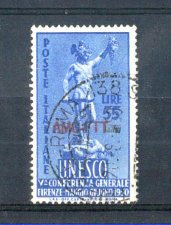 1950 - LOTTO/10250U - TRIESTE A -  55 LIRE UNESCO  USATO