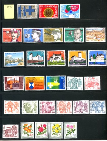 1977 - SVIZZERA - LOTTO/39454 - ANNATA COMPLETA 29v. - NUOVI