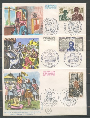 1969 - FRANCIA - STORIA DI FRANCIA - 3 BUSTE FDC - LOTTO/26532