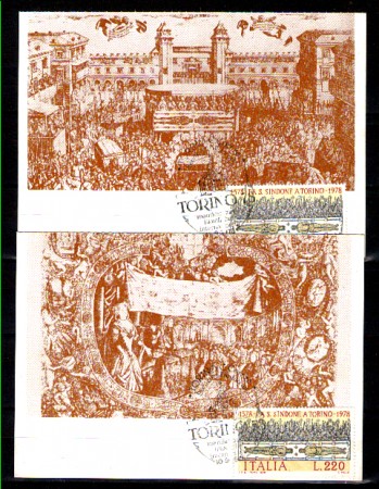 1978 - LOTTO/11140 - ITALIA - ESPOSIZIONE SACRA SINDONE - 2 CARTOLINE