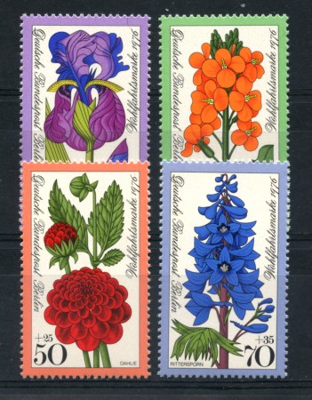 1976 - LOTTO/15599 - BERLINO - FIORI DA GIARDINO 4v. - NUOVI