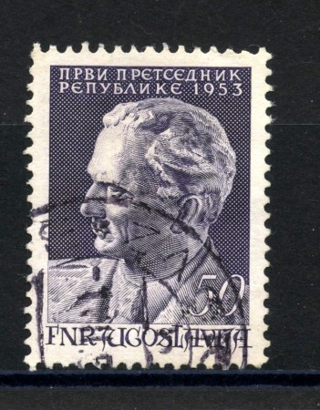 1953 - JUGOSLAVIA - ELEZIONE MARESCIALLO TITO - USATO - LOTTO/33784