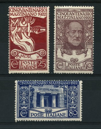 1922 - LOTTO/13026 - REGNO - GIUSEPPE MAZZINI 3v. - NUOVI